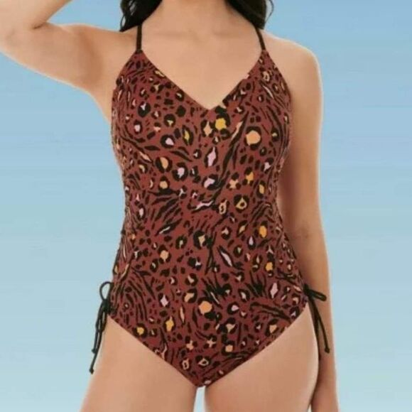 Miracle Brands Other - NWT Slimming Control Side-Tie Lace-Up 1 Piece Swimsuit
